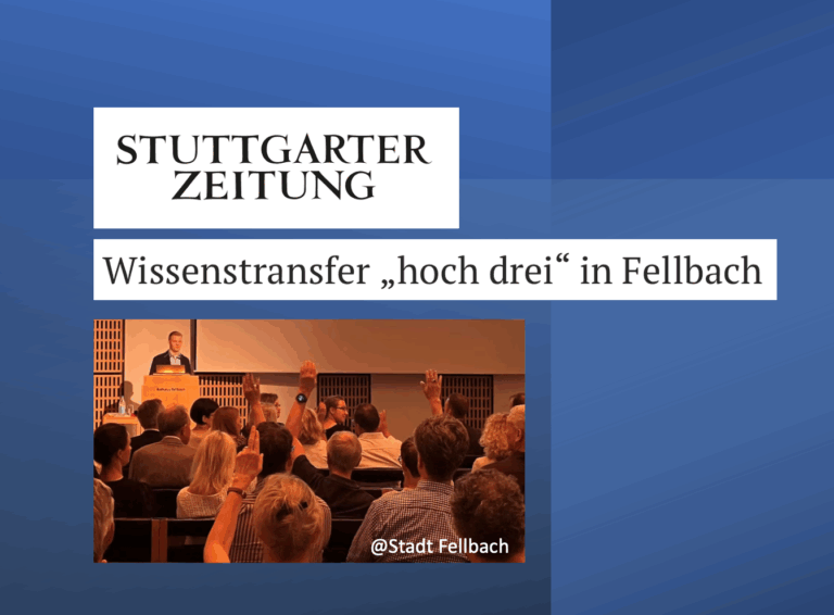 Wissenstransfer „hoch drei” in Fellbach